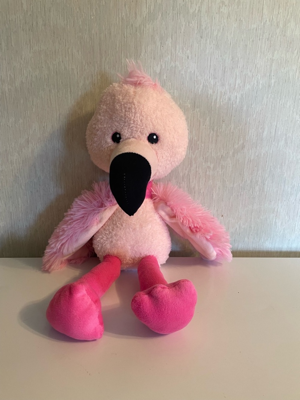 Plush Pink Flamingo Bird Toy - Soft Stuffed Pet Plush